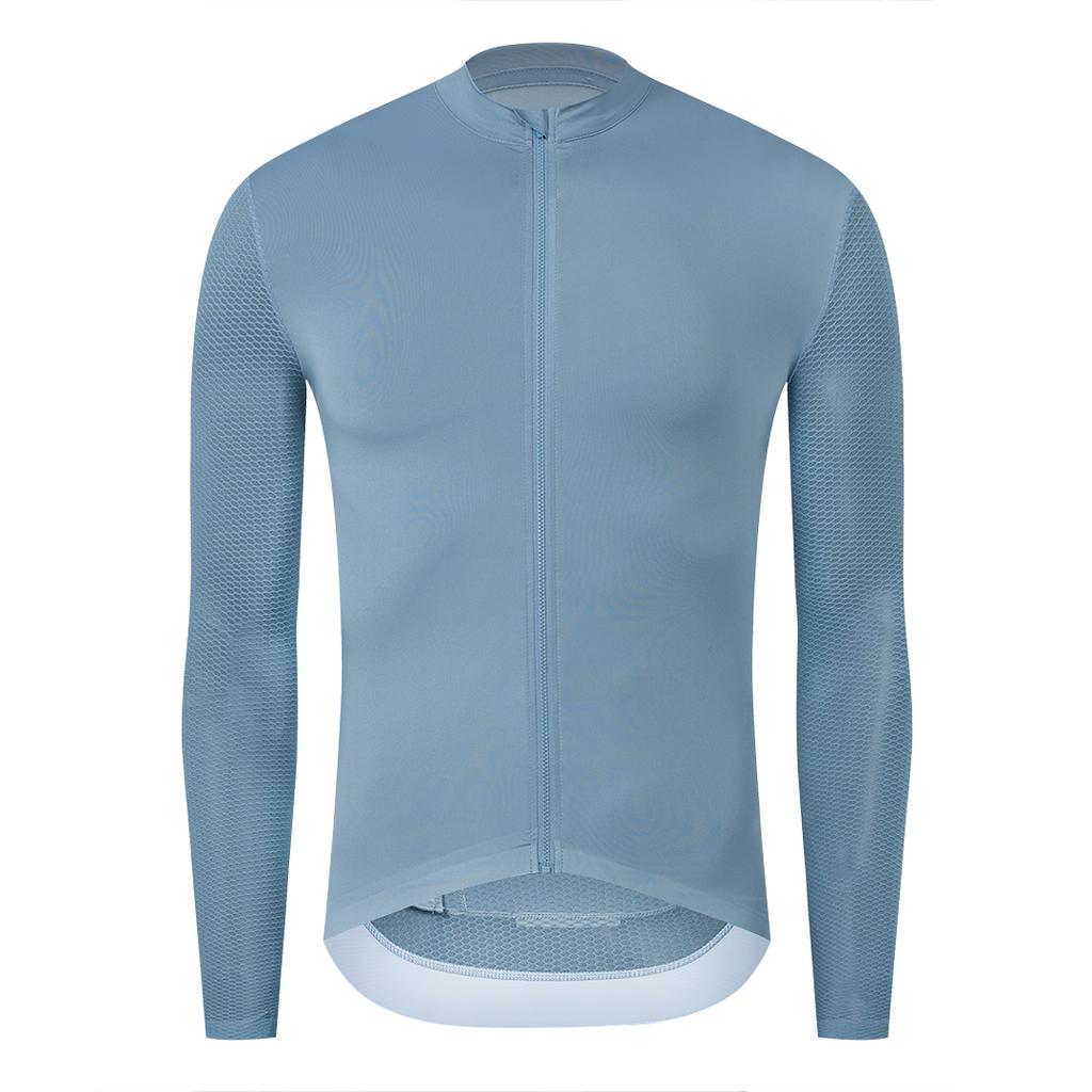 YKYWBIKE New Men Long Sleeve Cycling Tops MTB Road Jackets Bike Jersey Shirt Zip Pocket Cycling Jacket Jersey