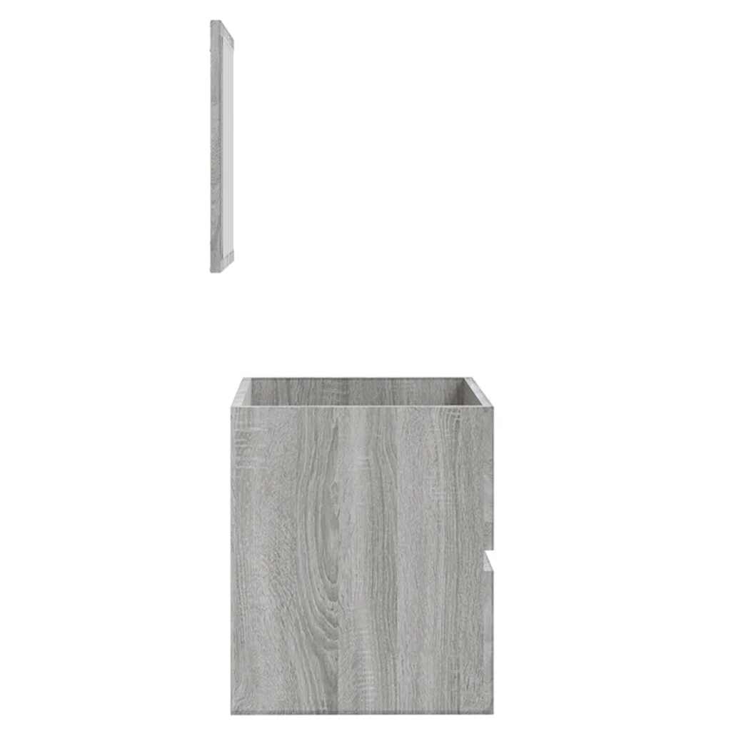 Bathroom Cabinet with Mirror Grey Sonoma Particleboard
