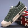 Men Canvas Shoes Breathable Outdoor Mens Casual Shoes Comfortable Spring Autumn Cloth Flat Shoes Black Walking Sneakers