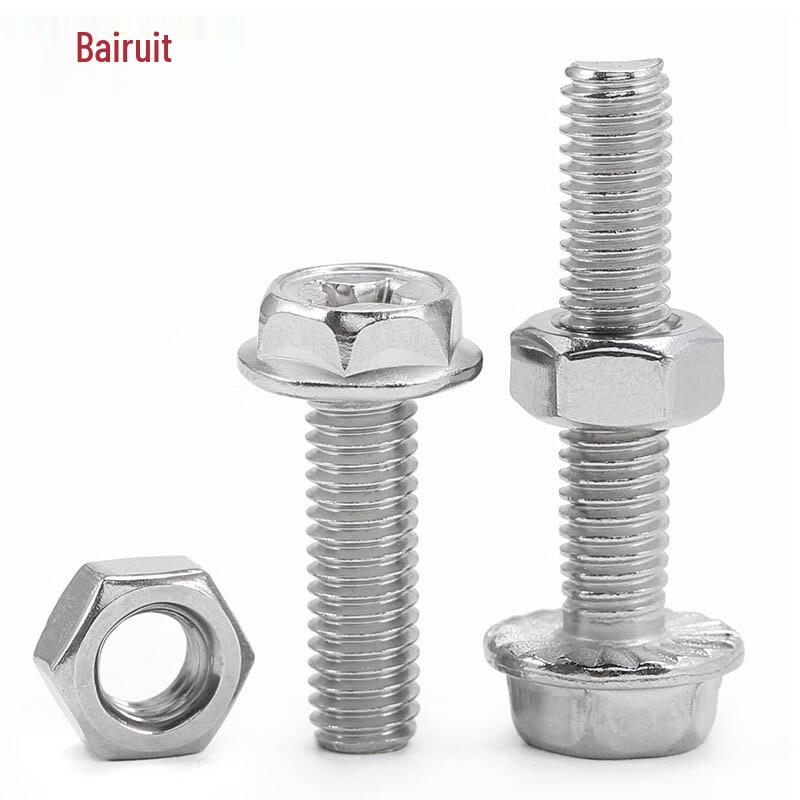 304 Stainless Steel Flange Hex Bolt & Nut Sets