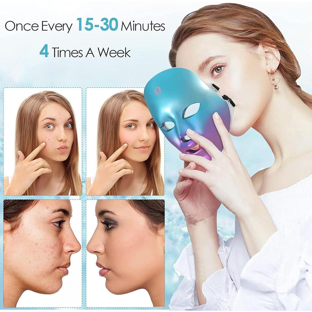 LED Photon & Professional LED Facial Mask - Daily Facial Care Accessory for Skin Wellness, Suitable for Home Daily Use