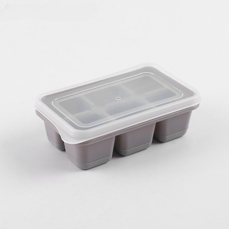 1Pcs 6 Grids Silicone Ice Cube Maker Tray Ice Cream Mold Freezer Cream Ball Maker Reusable Whiskey Cocktail Mould Bar Tools