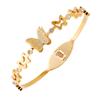 Bracelet Eco-friendly Steel Zircon Butterfly Titanium Steel Bracelet