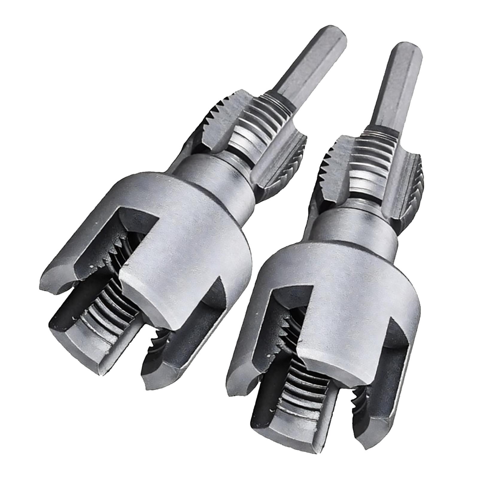 

2 Pcs Internal External Pipe Thread Tool Integrated Electric Drill PVC Pipe Threader with Hex Shank for 1/2 Inch Pipes