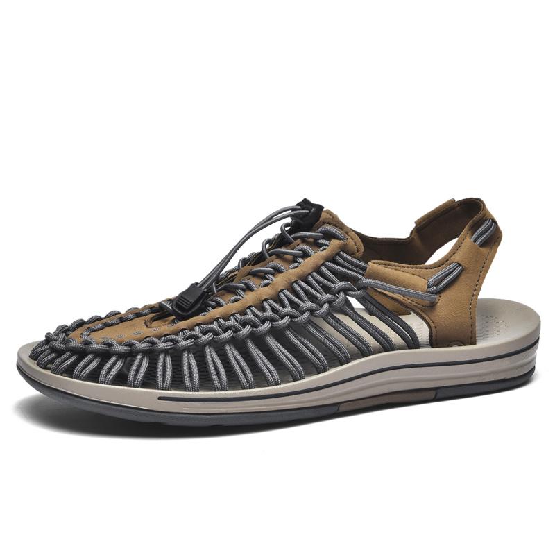 Summer Men's Sandals Outdoor Mesh Sandals Soft Clogs Men Sandals Slides Handmade Sandals Roman Outdoor Sandals Men