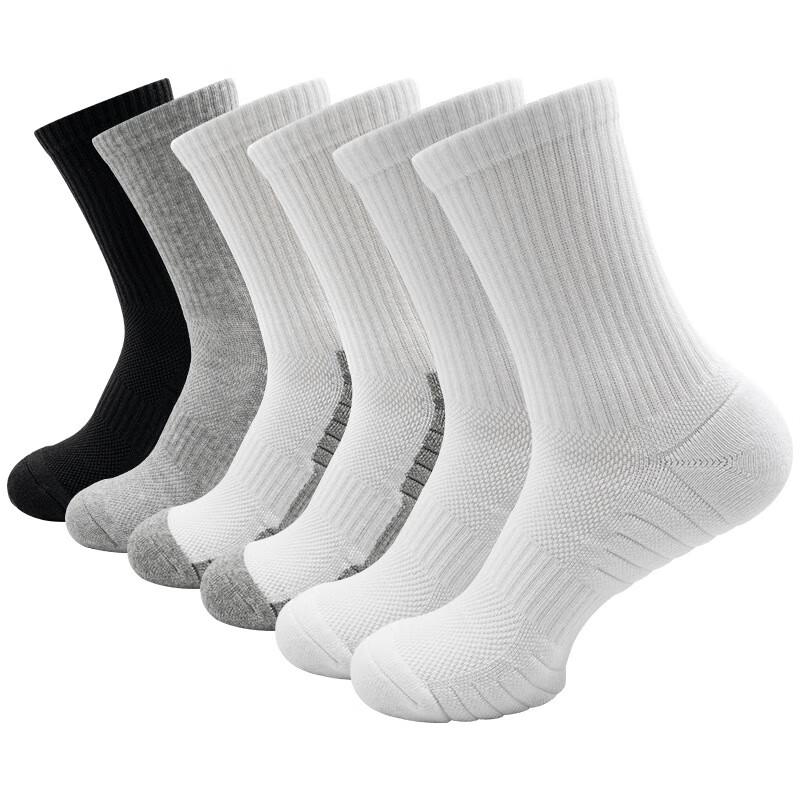 Junbie Men s Basketball Mid-Calf Terry Socks 38-46