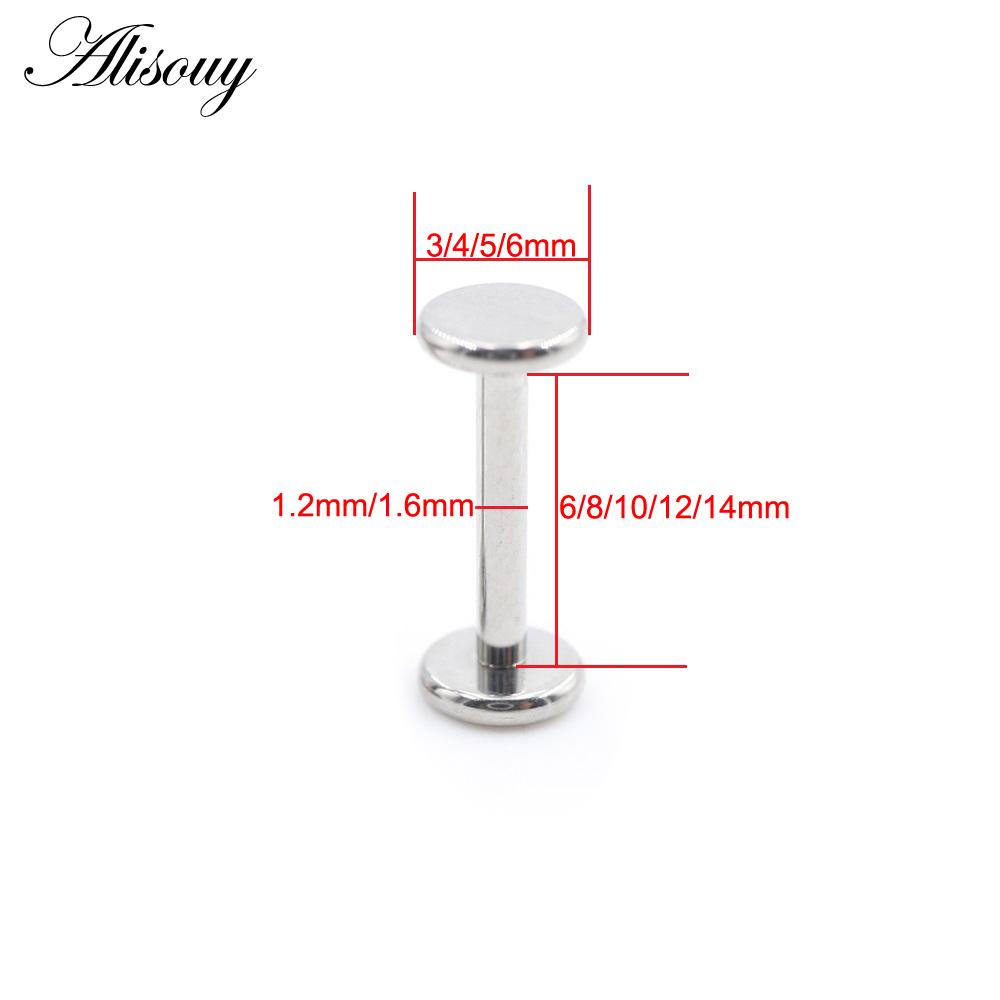 1ks titan s vnitřním závitem plochý eloxovaný kroužek na rty labreta do ucha Náušnice s tragusovou chrupavkou na činku Šperky na tělo