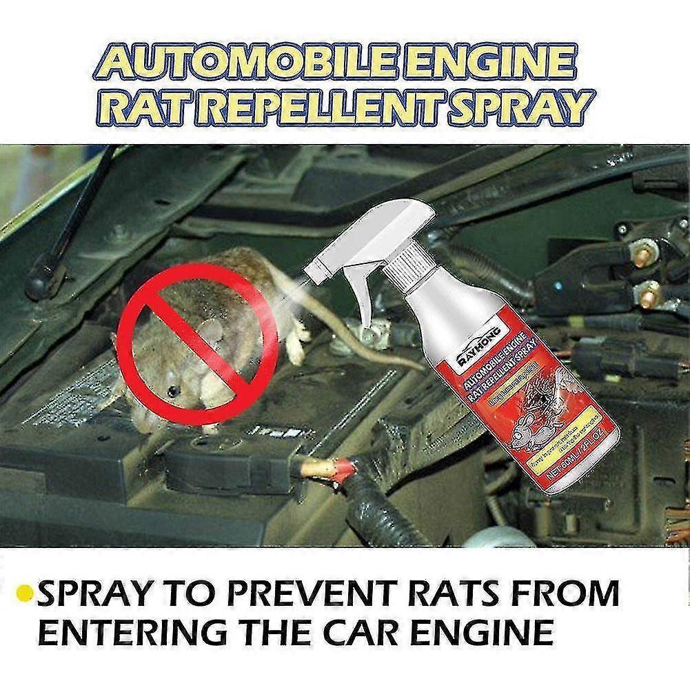 3pcs Automobile Engine Rat Mouse Repellent Spray Natural Vehicle Protection - MXBC