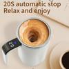 Automatic Stirring Coffee Mug Electric Rechargeable Self Stirring Cup with LCD Thermometer for Milk Cocoa Office Kitchen Travel