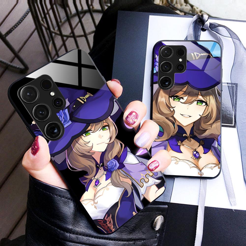 Spiel GI Lisa Handyhülle für Samsung Galaxy S26 S25 S24 S23 S22 S21 S20 Note20 Plus FE Ultra Glas Bunte Hülle Hübsch