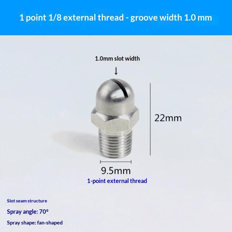 Hot Flat Fan Spray Nozzle BHC Air Knife Blowing Wind Nozzle 1/8'' 1/2'' Slot Cleaning High Pressure For Industrial Dust Removal