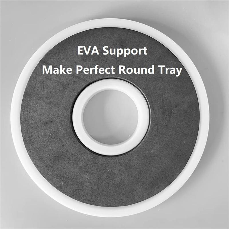 A20F-Silicone Molds Tray With Strips Design, Concrete Round Plate Silicone Casting Mould Tray, Decorative Tray Molds