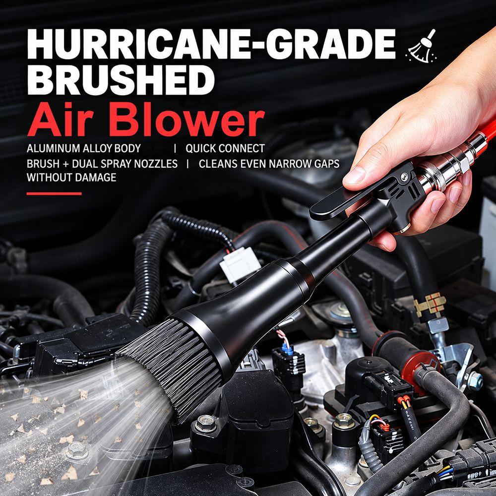Aluminum Alloy Air Blow Front Exhaust Pneumatic Cleaning New Brush Nozzle Blower Car Cleaning