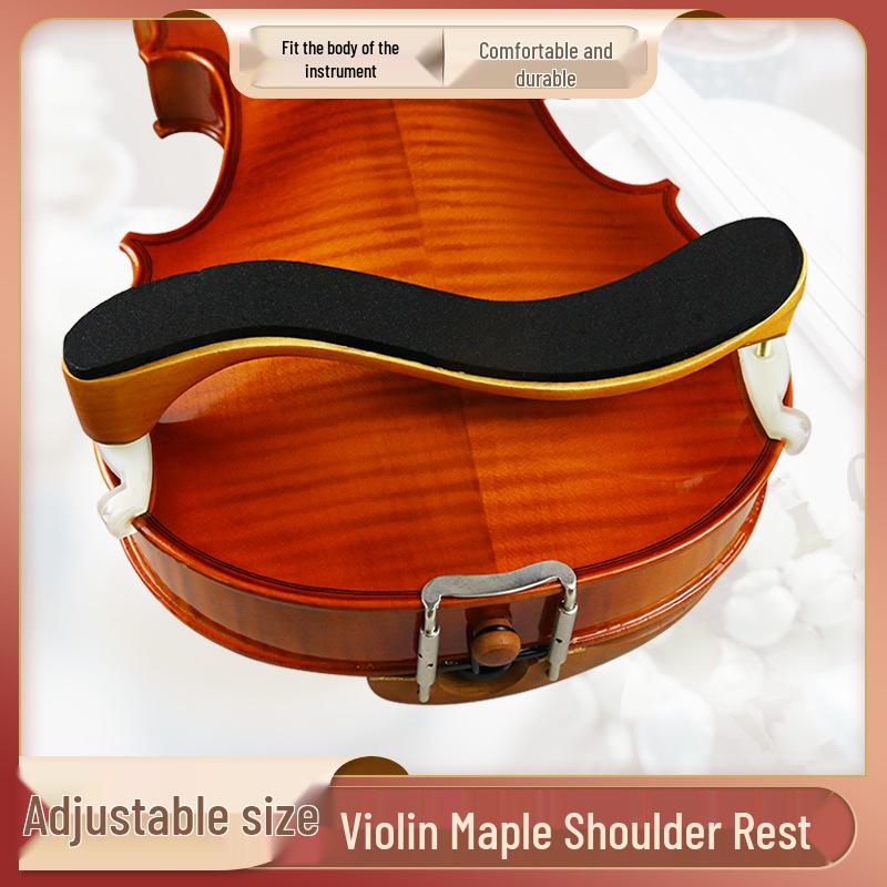 Petz Adjustable Solid Wood Violin Shoulder Rest for Sizes 1/2-4/4