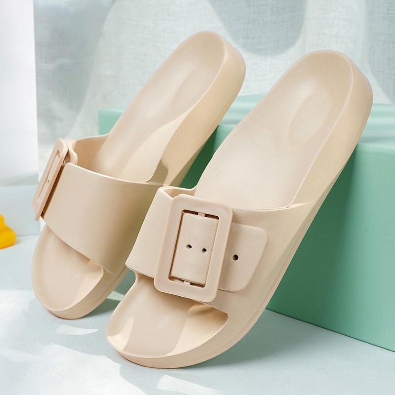 

Модные женские простые нескользящие тапочки для ванной, мягкие и удобные для дома, летние домашние и уличные сандалии, пляжная обувь 36 хаки