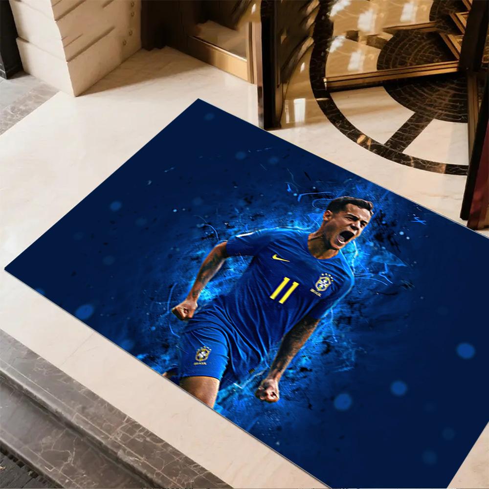 Brazilian Football Star Area Rug Design for Bedrooms Dining Room Dormitory Foyer Antislip Carpet Office home decor