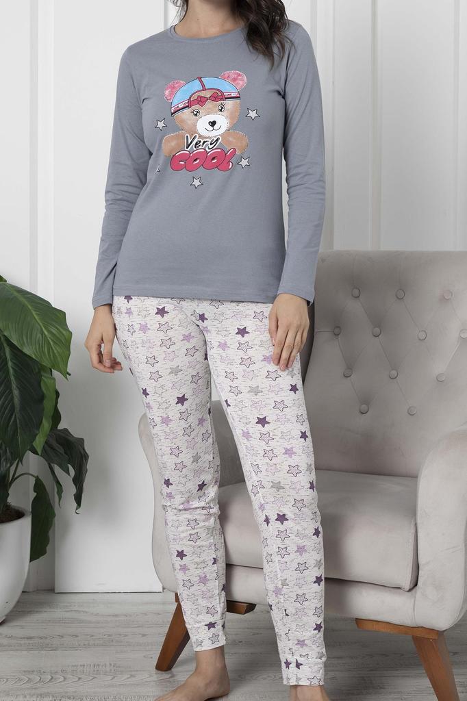 Ensemble pyjama femme manches longues coton acheter à prix bas