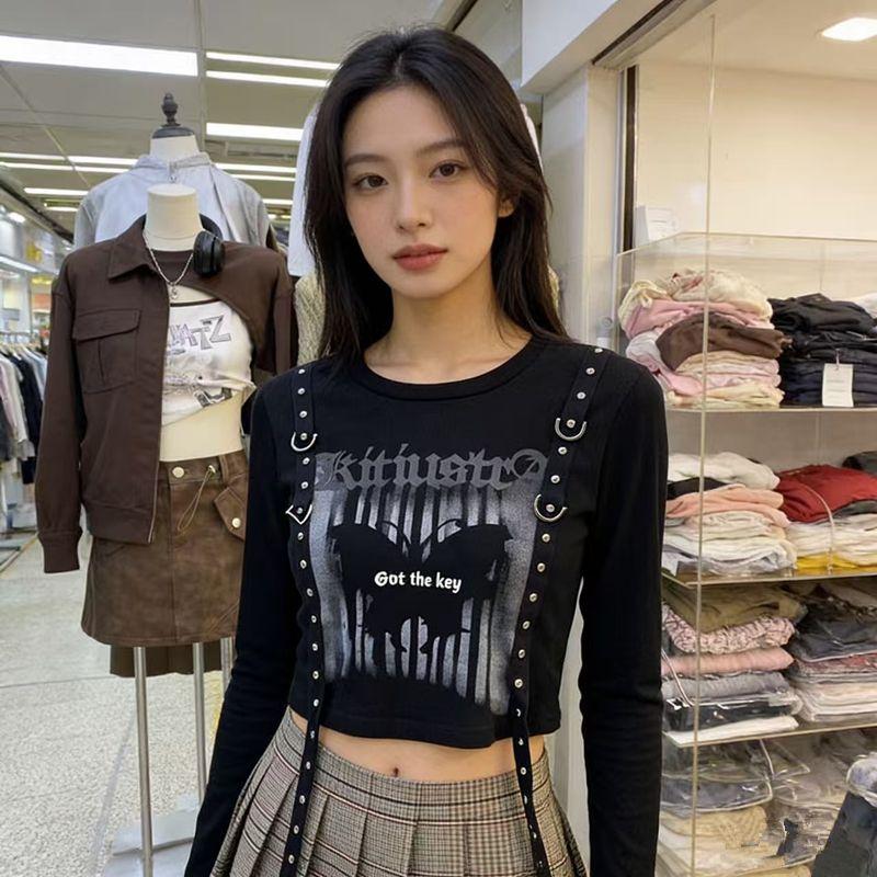 Women s T-shirts Fashion Girls Y2K T-shirts Casual Leisure Street Wear Female T-shirts S