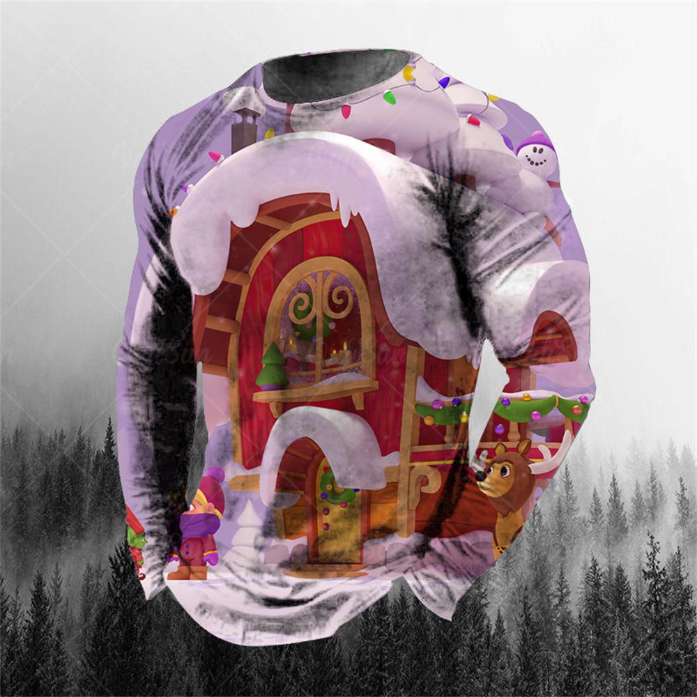 Vintage Genie Ghost 3D Print Sommar T-shirt med rund hals för män Casual långärmad T-shirt Oversize tröja Mode Herrkläder