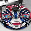 1pc Anime Cartoon Design Round Carpet  Office Chair Mat with BloodCurdling Eyes Print  NonSlip Rug for Home Decor
