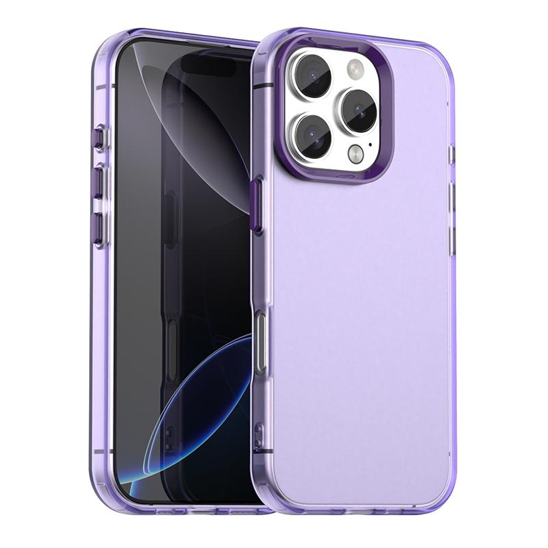 

Anti-Drop Candy Color Case For iPhone 16 Pro Max Matte PC Transparent Case iPhone 16 15 14 Pro Max Cover For iPhone 16 Pro Case iPhone 16 фиолетовый