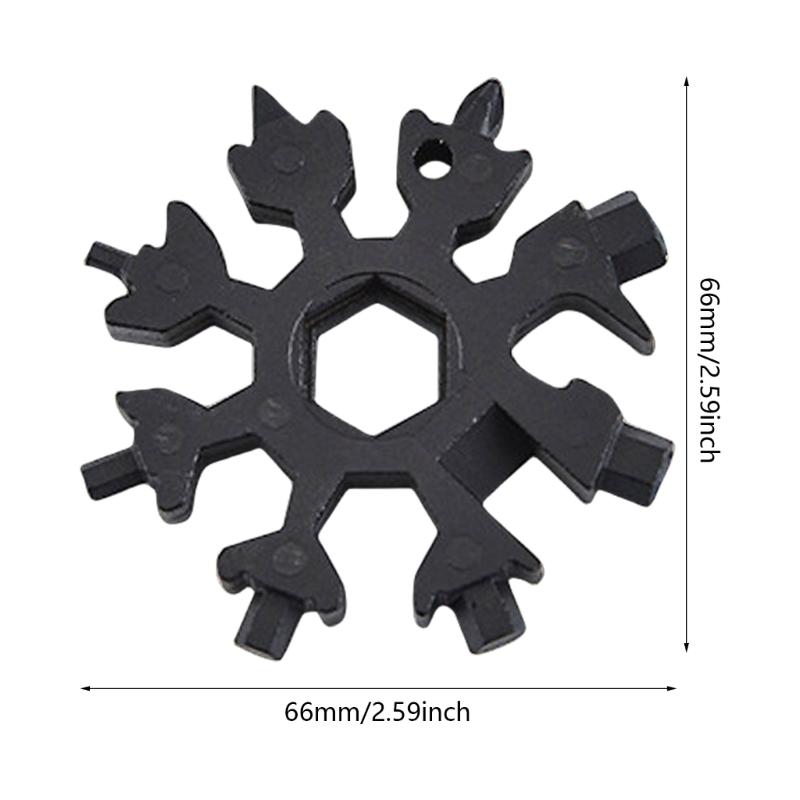 Snowflake Multitool Snow Multitool Screwdriver Bike Tool Keychain Bag Hex Wrench Key Bottle Opener Maintenance