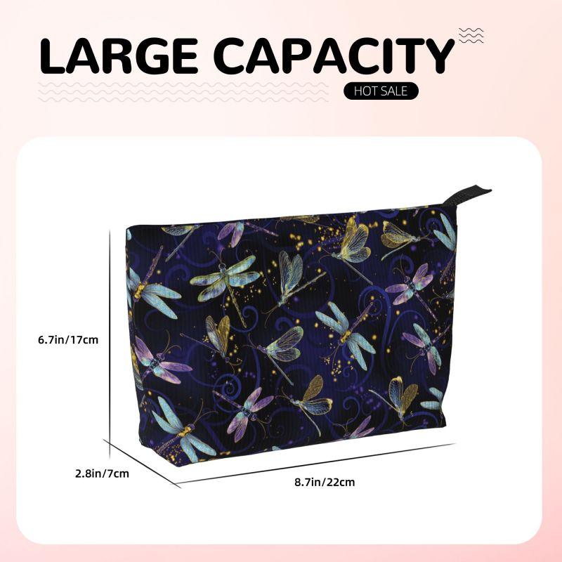 Custom Dragonfly Galaxy Cosmetic Bag Women Cute Large Capacity Makeup Cosmetic Organizer Case Beauty Storage Toiletry Bags