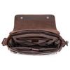Genuine Leather Men's Crossbody Bag Minimalist High-End Large Capacity Horizontal Flap Design Daily Commuter Shoulder Bag