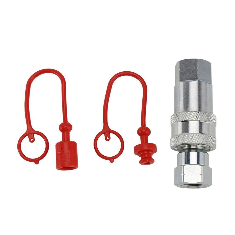 Male & Female Hydraulic Quick Connect Coupler 1/4 NPT ISO7241-A Hydraulic Quick Connect Coupler Fittings With Dust Cap Couplers