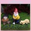European Style Resin Garden Ornament Dwarf And Animal Miniature For Home Decor
