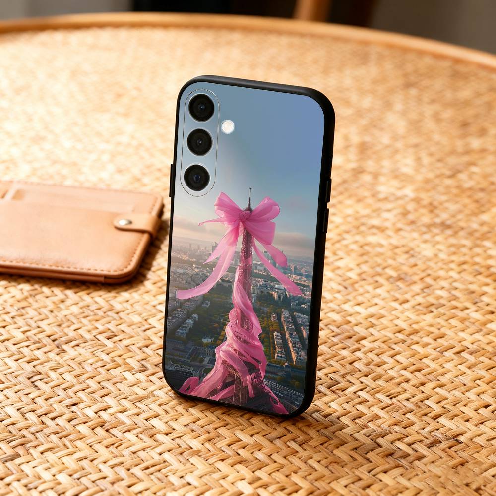 Paris Eiffel Tower Romantic Landmar  Phone Case For Samsung  A73,A21s,A22,A31,A32,A52,A53,A71,A80,Soft Black Shell Samsung a12