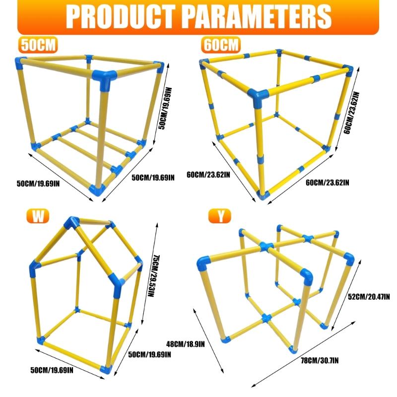 Reconfigurable Toy Structure With 8 Attachments for Rodents Encourages Exercise Indoor Outdoor Use Light weight
