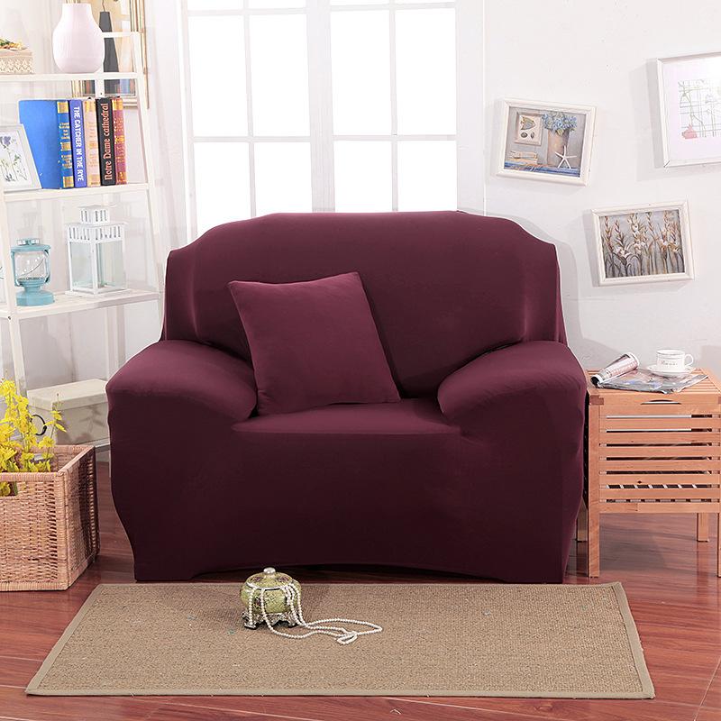 Capa de sofá de cor lisa, capa completa, capa multifuncional, capa de sofá elástica, capa completa, combinação universal de quatro estações, concubina real