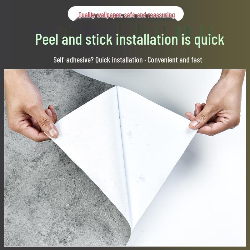 Industrial Style Dark Gray Mottled Texture Self-Adhesive Waterproof Wallpaper