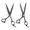 Professionelle Haarschneideschere aus Edelstahl Friseurschere Ausdünnung 6,7 Zoll Schwarz