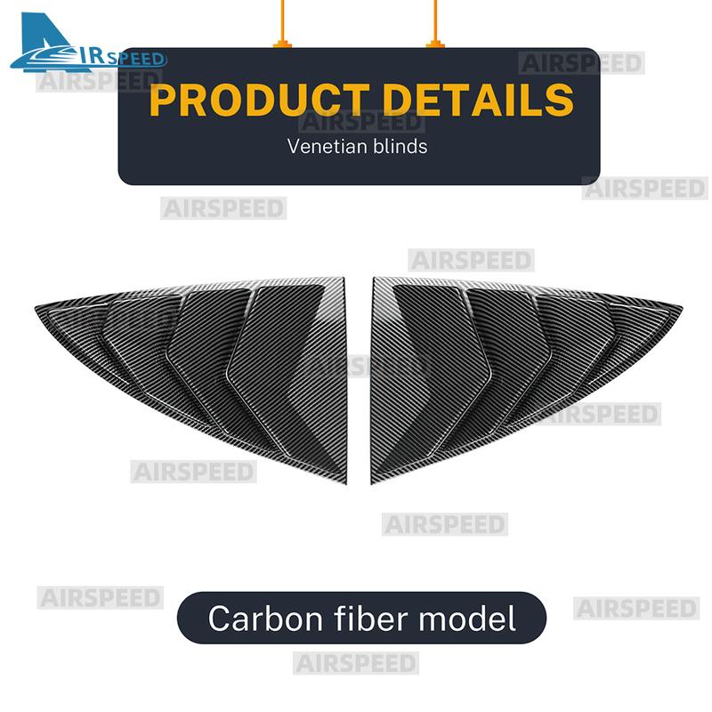 ABS Rear Car Window Shutter Cover For Tesla Model Y Juniper 2026 2025- Louver Side Vent Trim Triangle Modified Accessories