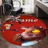 Custom Name The Gruffalo Printed Round Rug Carpet Chair Rug Area Rug Entryway Doormats,for Office Chair Living Room Bedroom Kitchen Room.