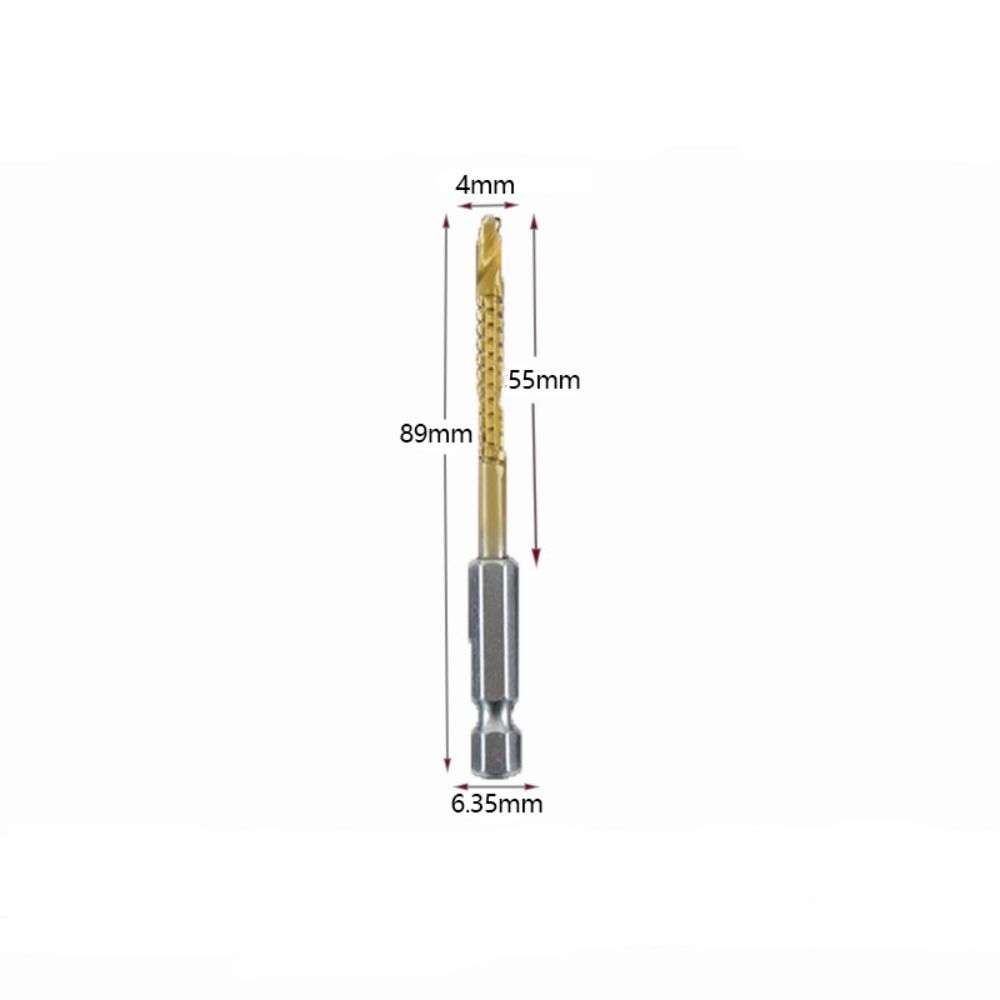 Hexagonal Shank Twist Drills High Speed Steel Cutting Drilling Serrated Drill Bit Woodworking