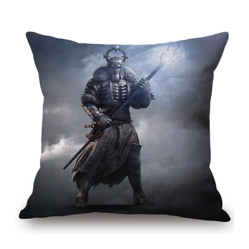 Game Poster Witcher Art Home Decorative Sofa Throw Pillow Case Wild Hunt Characters Cotton Linen Chair Bench Cushion Cover