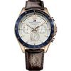 Luke Weißes Zifferblatt Braunes Lederarmband Herren-Quarz-Uhr 1791118