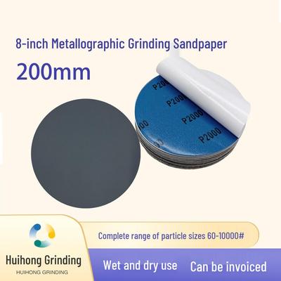 8 Inch Silicon Carbide Metallographic Sandpaper, Wet & Dry Use, Soft Thickened Latex Paper