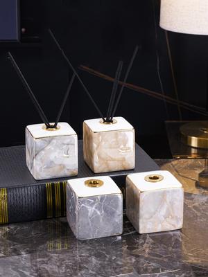 Europejska ceramiczna butelka do aromaterapii ze wzorem marmuru Bezpłomieniowy dyfuzor olejków eterycznych Domowy ceramiczny słoik do przechowywania do łazienki