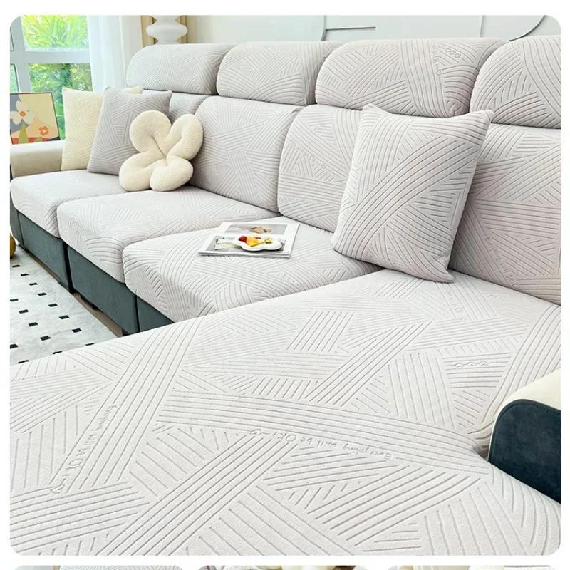 1Pc Elastic Sofa Cover Adjustable Sofa Cover Seat Cushion Energy Slipcover L-Shaped Corner Couch Cover Slipcover 1/2/3/4 Seater