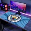Tappetino Mouse Manchester City, Tappetino da Scrivania XXL per Gaming, Tappetino Mouse Antiscivolo XXL per Laptop e Tablet, Tappetino per Mini PC con Bordi Cuciti