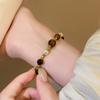 Stainless Steel Natural Tiger Eye Stone Bracelet For women Pearl  Indian Style Necklaces and Bracelets Handmade Ethnic Jewel