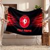 FC Twente Personalized Fleece Blanket With Football Logo, Custom Name Text Soft Warm Home Throw Blanket