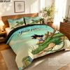 Custom Name,Cute Goku Pattern Bedding Home Decoration Birthday Gift ( 1 Duvet Cover + 2 Pillowcase, Without Core),fan Merchandise.
