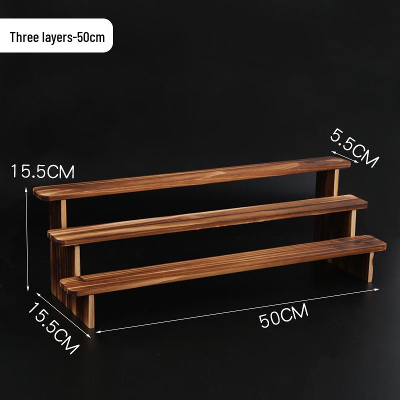 Solid Wood Display Rack for Action Figures, Collectibles, and Succulents