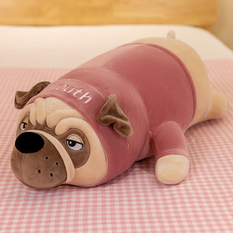 Dogs Plush Cute Doll With Short Sleeved Decor And Letter Embroidery Design