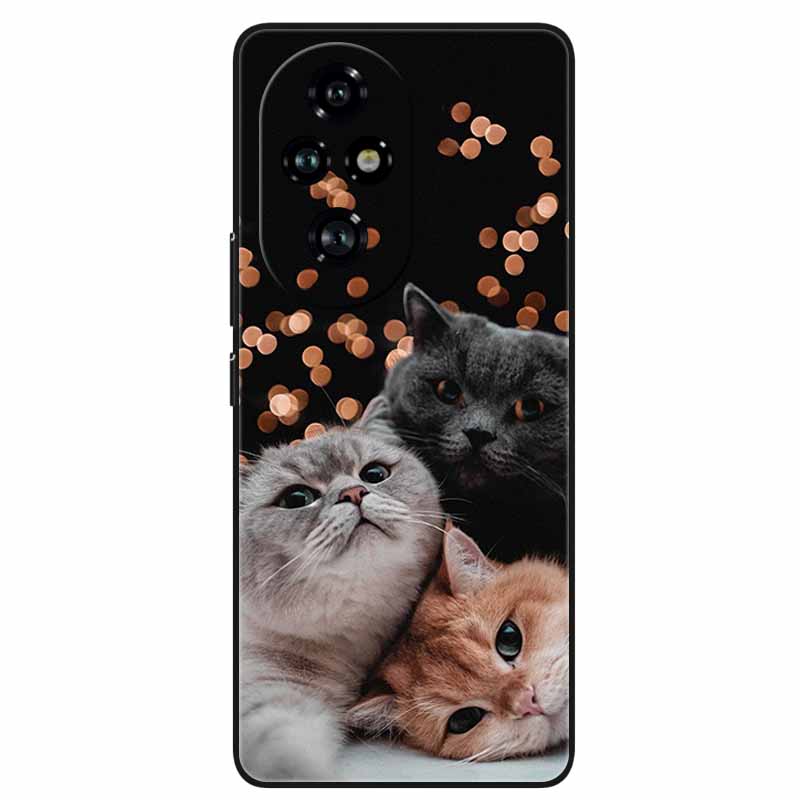 For Honor 200 5G Case Lovely Cute Cartoon Silicone TPU Soft Phone Cover for Honor 200 Honor200 Protect Back Shells FUnda Coque
